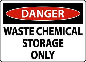 perigo resíduos armazenamento de produtos químicos apenas etiqueta vetor