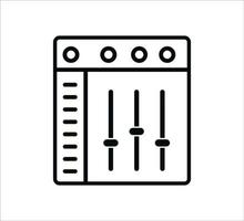 mixer equalizador áudio estilo plano moderno vetor