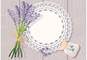 Doily with lavender background vector