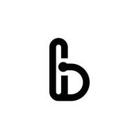 vetor de design de logotipo de letra inicial b ou bb.