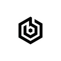 conceito de design de logotipo de letra inicial b ou bb vetor