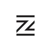 vetor de design de logotipo de monograma letra z ou zz