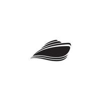 barco logotipo ícone ilustração vetorial conceito. vetor