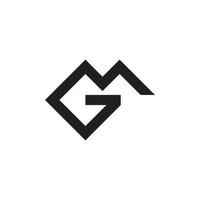 gm ou mg vetor de design de logotipo de letra inicial