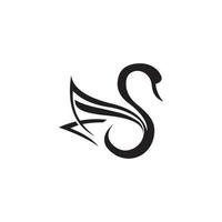conceito de vetor de design de logotipo de cisne. ícone de cisne