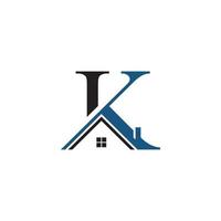 letra k vector logo design imobiliário.