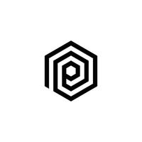 vetor de modelo de design de logotipo de carta p ou pp