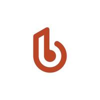 vetor de design de logotipo de letra inicial b ou bb.
