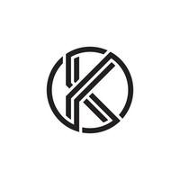 conceito de vetor de design de logotipo de letra inicial k.