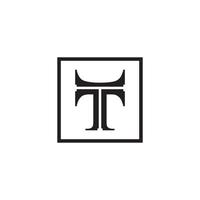 vetor de modelo de design de logotipo de letra inicial t.