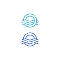 conjunto gráfico vetorial de modelo de design de logotipo de água