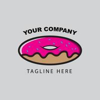 arte vetorial plana do logotipo da loja de donuts vetor