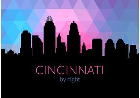 Livre Cincinnati Skyline By Night Vector