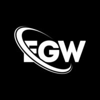 logotipo eg. eg carta. design de logotipo de carta egw. iniciais egw logotipo ligado com círculo e logotipo monograma maiúsculo. egw tipografia para marca de tecnologia, negócios e imóveis. vetor