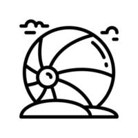 ícone de estilo de linha de bola de praia. ilustração vetorial para design gráfico, site, app vetor