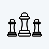 xadrez ícone. apropriado para o símbolo de educação. estilo de linha. design simples editável. vetor de modelo de design. ilustração simples