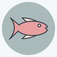 ícone de pesca. apropriado para o símbolo de educação. estilo de companheiro de cor. design simples editável. vetor de modelo de design. ilustração simples