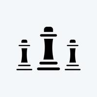 xadrez ícone. apropriado para o símbolo de educação. estilo de glifo. design simples editável. vetor de modelo de design. ilustração simples