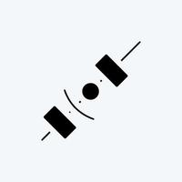 ícone yakitori. adequado para o símbolo japonês. estilo de glifo. design simples editável. vetor de modelo de design. ilustração simples