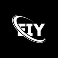 ei logo. ei carta. design de logotipo de carta eiy. iniciais eiy logotipo ligado com círculo e logotipo monograma maiúsculo. eiy tipografia para marca de tecnologia, negócios e imóveis. vetor