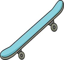 ilustração de clipart colorida de desenho de skate vetor