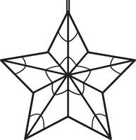 estrela de natal isolada para colorir para crianças vetor