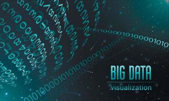 banner de visualização de big data, estilo realista vetor