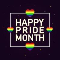 vetor de mês do orgulho feliz. celebração do orgulho. comemore o mês do orgulho lgbtq. Dia Internacional.
