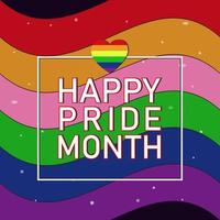 vetor de mês do orgulho feliz. celebração do orgulho. comemore o mês do orgulho lgbtq. Dia Internacional.