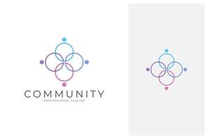 pessoas humanas juntas design de logotipo de unidade familiar vetor