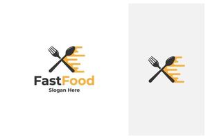 design de logotipo de entrega de fast food vetor