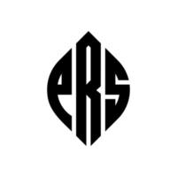 prs design de logotipo de carta círculo com forma de círculo e elipse. prs letras de elipse com estilo tipográfico. as três iniciais formam um logotipo circular. prs círculo emblema abstrato monograma carta marca vetor. vetor