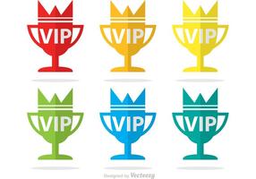 Pacote vip trophy icons vector