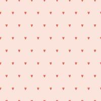 um padrão minimalista sem costura simples com corações vermelhos em um fundo bege neutro. perfeito para têxteis e para design de papel de embrulho de dia dos namorados. ilustração vetorial. vetor
