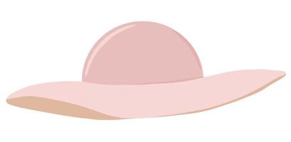 chapéu feminino, item de vestuário ou acessório, chapéu fofo, acessório de verão, chapéu de palha, estilo elegante e simples, ilustração de desenho animado, desenho vetorial, impressão vetor