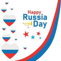 modelo de feliz dia da rússia vetor