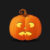 conceito de desenho animado de férias de abóbora assustadora de halloween vetor