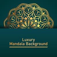 mandala ornamental de luxo criativa de padrão de círculo, mandala de flores com cor gradiente com design de fundo exclusivo em vetor de cor dourada