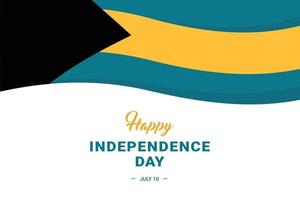 dia da independência das bahamas vetor