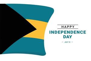 dia da independência das bahamas vetor