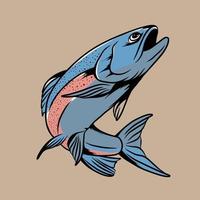 ilustrações vetoriais de peixe salmão feitas especialmente para necessidades de branding e muito mais vetor