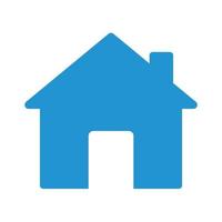 design de vetor de casa de símbolo simples de ícone azul para casa