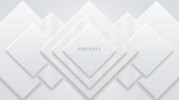 fundo de corte de papel gradiente branco abstrato. com textura hexagonal com padrões ondulados. decoração de papel em camadas. fundo de vetor 3D.