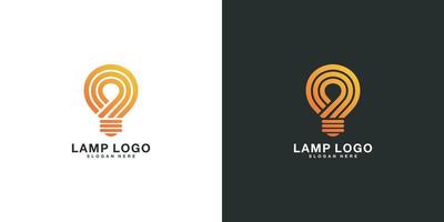 prêmio de design de vetor de logotipo de lâmpada