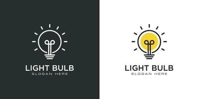 vetor de design de logotipo de lâmpada