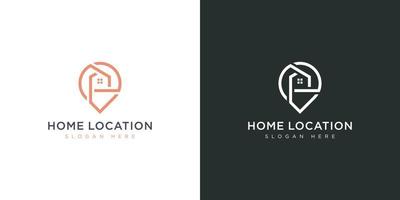 modelos de logotipo de localização residencial vetor