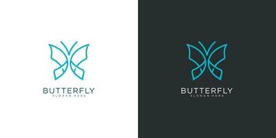 vetor de design de logotipo animal borboleta