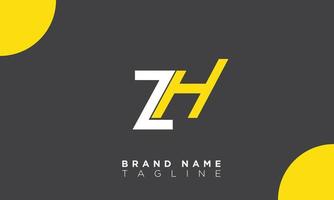 zh letras do alfabeto iniciais monograma logotipo hz, z e h vetor