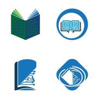 vetor de tecnologia de ícone de logotipo de livro digital