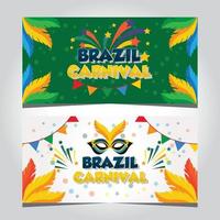 modelo de pano de fundo do carnaval brasileiro vetor